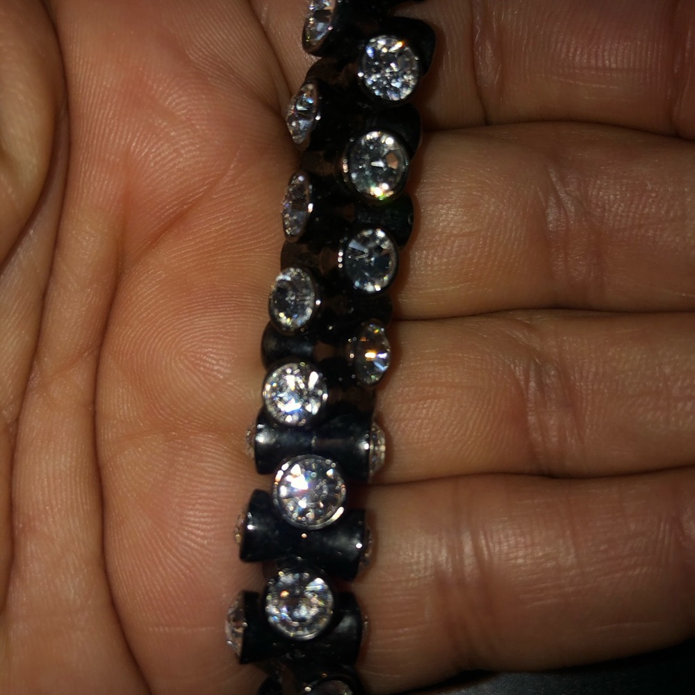 Kenneth Jay Lane Rhinestone Gunmetal Choker - image 3